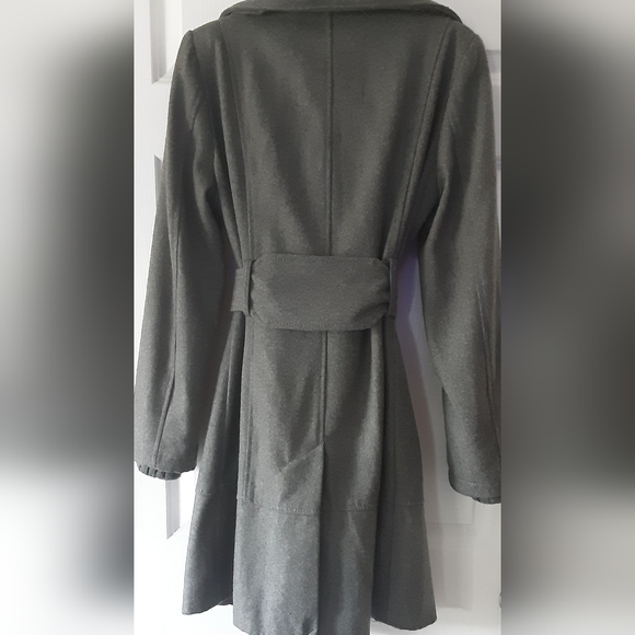 WOMENS EXPRESS WARM & COZY WOOL GRAY CAR COAT M - Picture 4 of 8